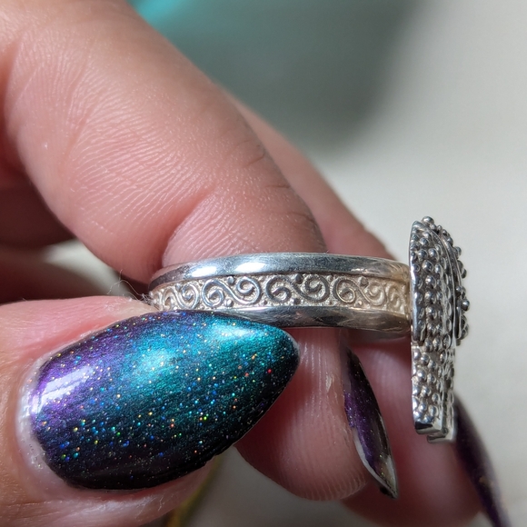 Sarda Silver 925 Hand Crafted Elephant Ring - Picture 2 of 7